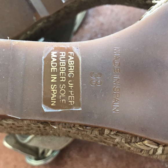 Maypol gray metallic wedge heel sandals shoes size 38 - Picture 10 of 16